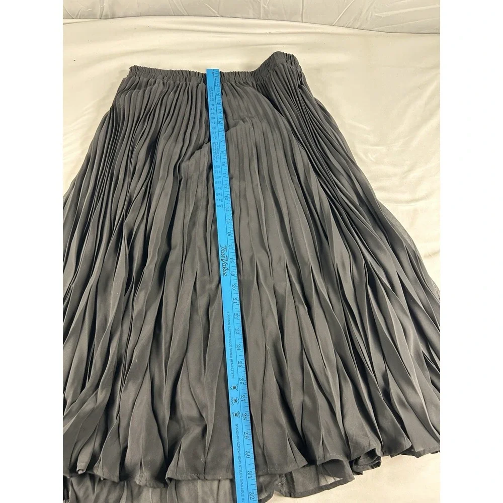 Lot of‎ 2 Womens Size Large Maxi Skirts Pleated Black & Polka Dot A New Day
